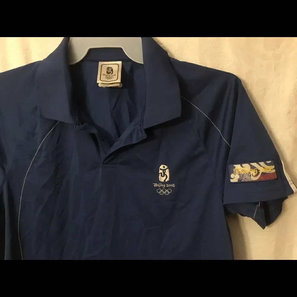 Vintage Beijing Olympics 2008 Adidas Polo Shirt